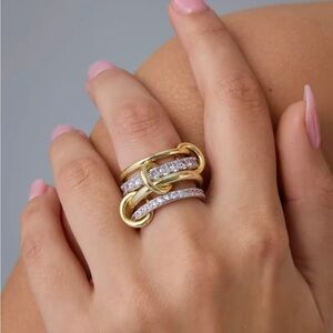 Elegant Gold and Silver Women's Ring
